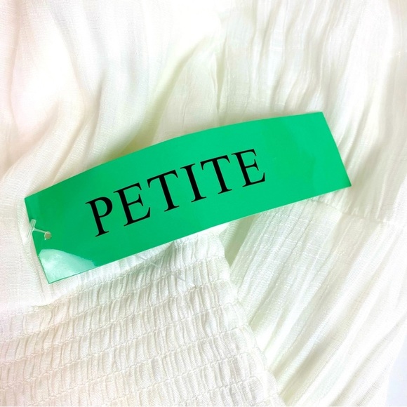 J Gee Red Floral Embroidered White Smocked Waist Tiered Dress Size XLP - Picture 7 of 8